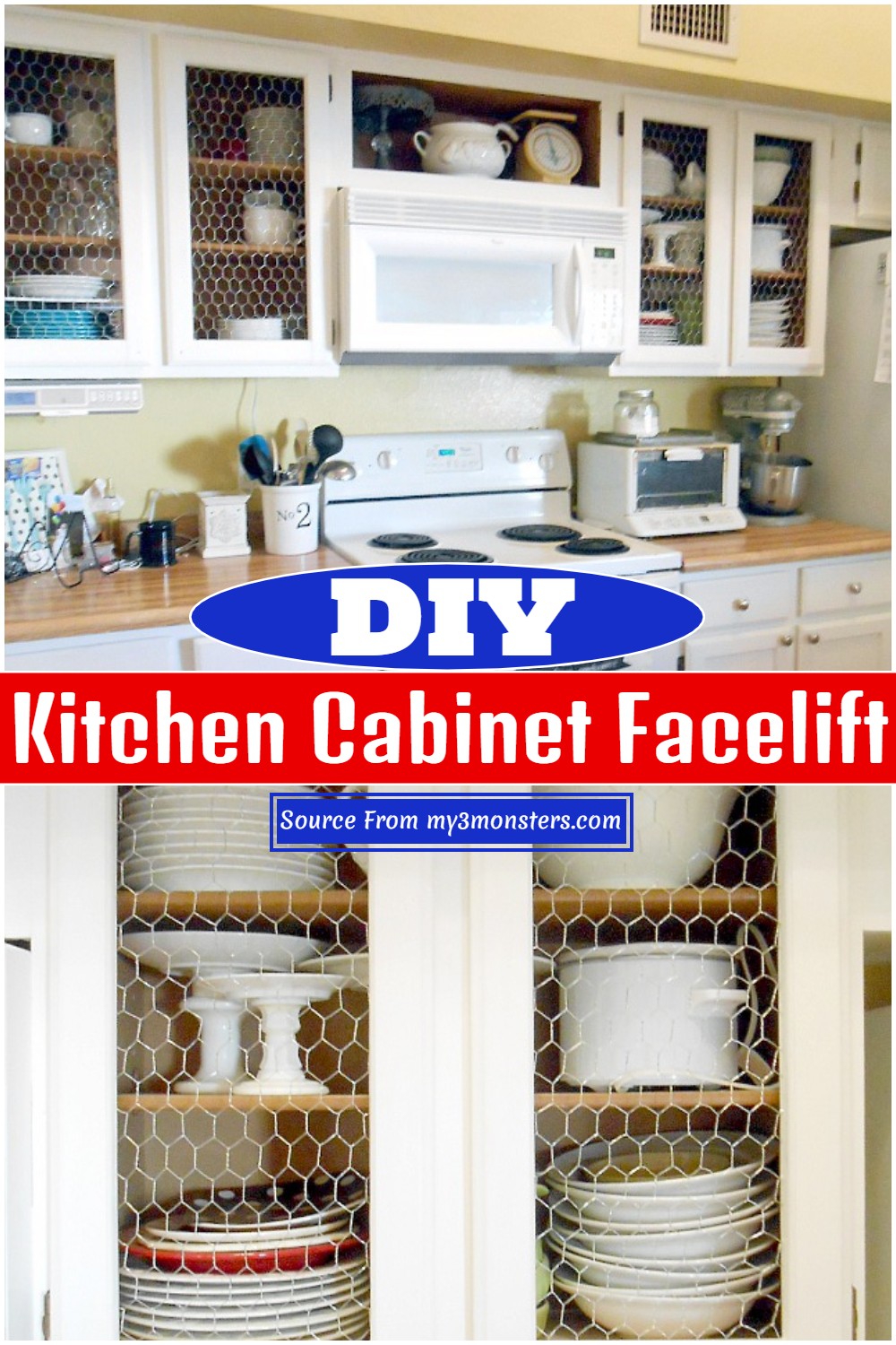 DIY Kitchen Cabinet Facelift
