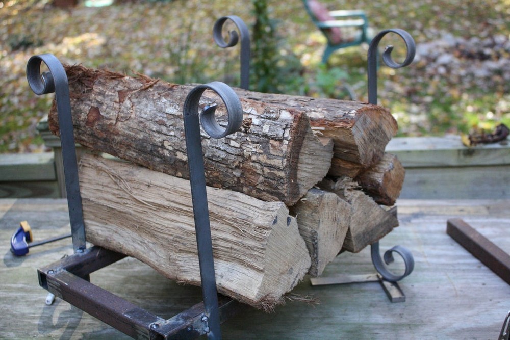 DIY Metal Firewood Rack