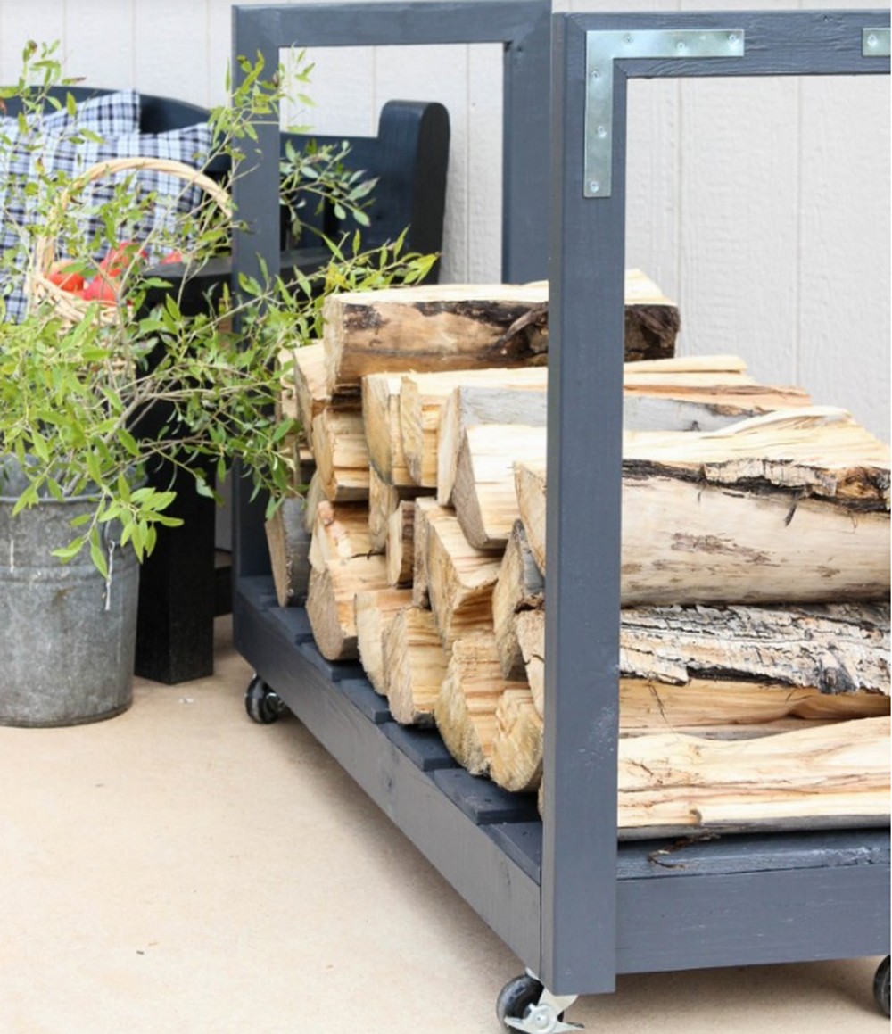 DIY Rolling Firewood Cart
