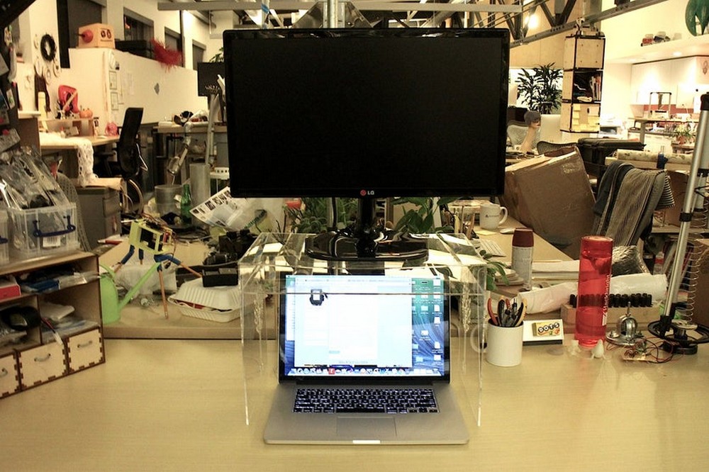 DIY Space Saving Monitor Stand