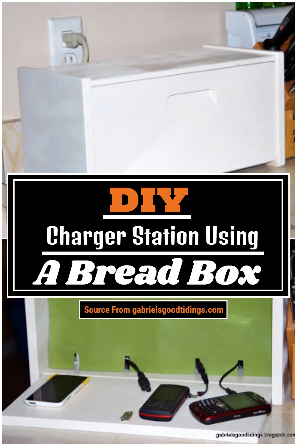 DIY Charger Station Using A Bread Box