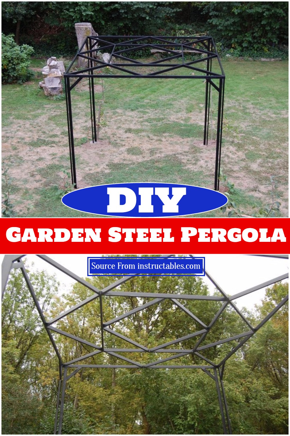 DIY Garden Steel Pergola