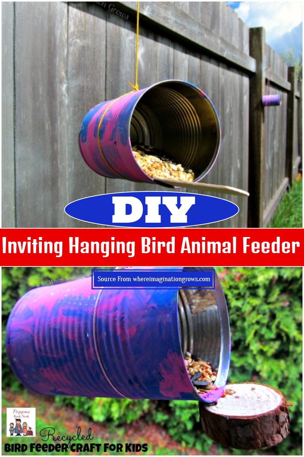 DIY Inviting Hanging Bird Animal Feeder