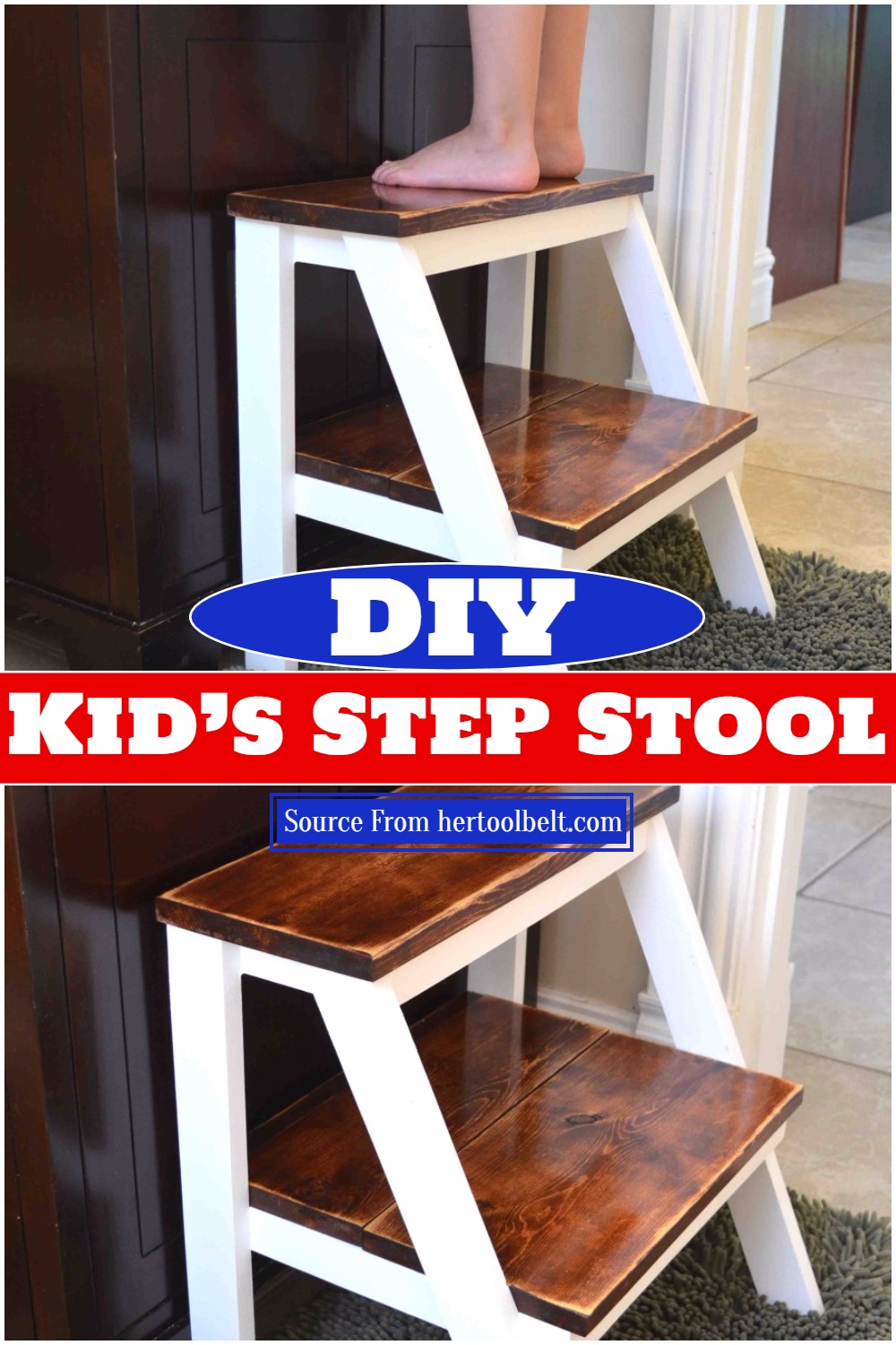 10 Free DIY Wooden Step Stool Plans DIYsCraftsy