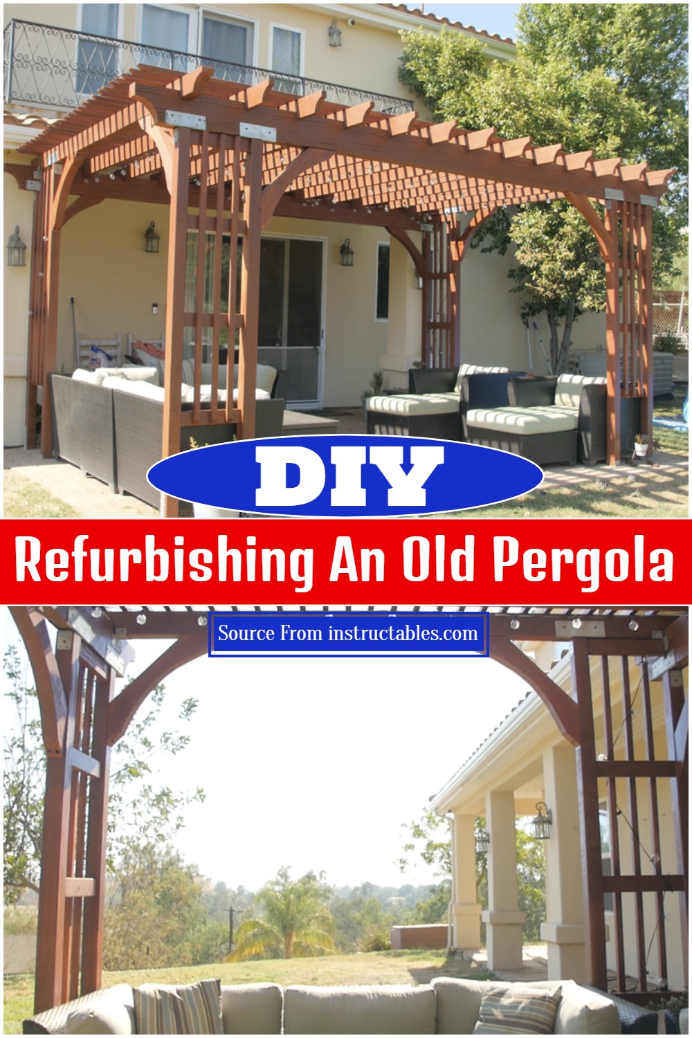 DIY Refurbishing An Old Pergola