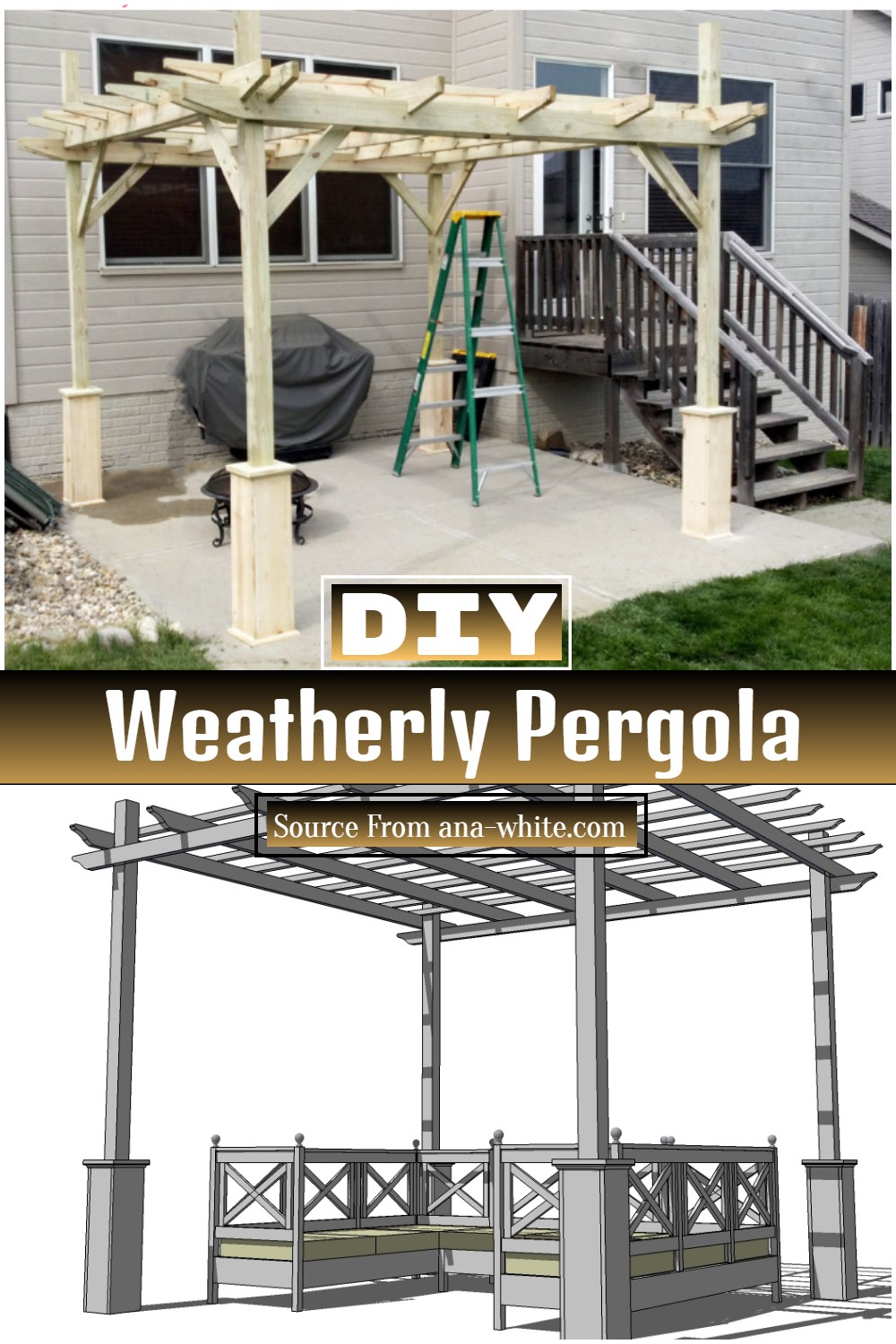 DIY Weatherly Pergola