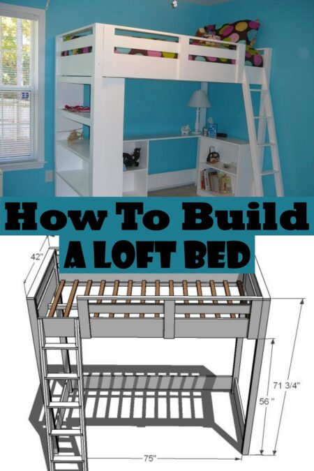 15 DIY Loft Bed Plans For Kids Room Renovations - DIYsCraftsy