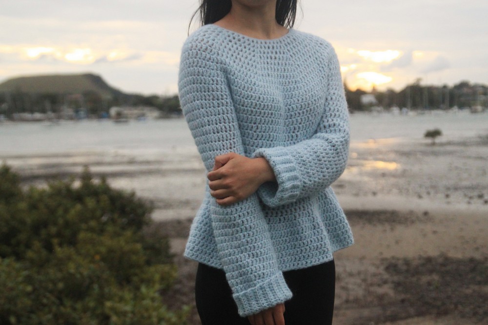 Crochet Julia Peplum Sweater Pattern