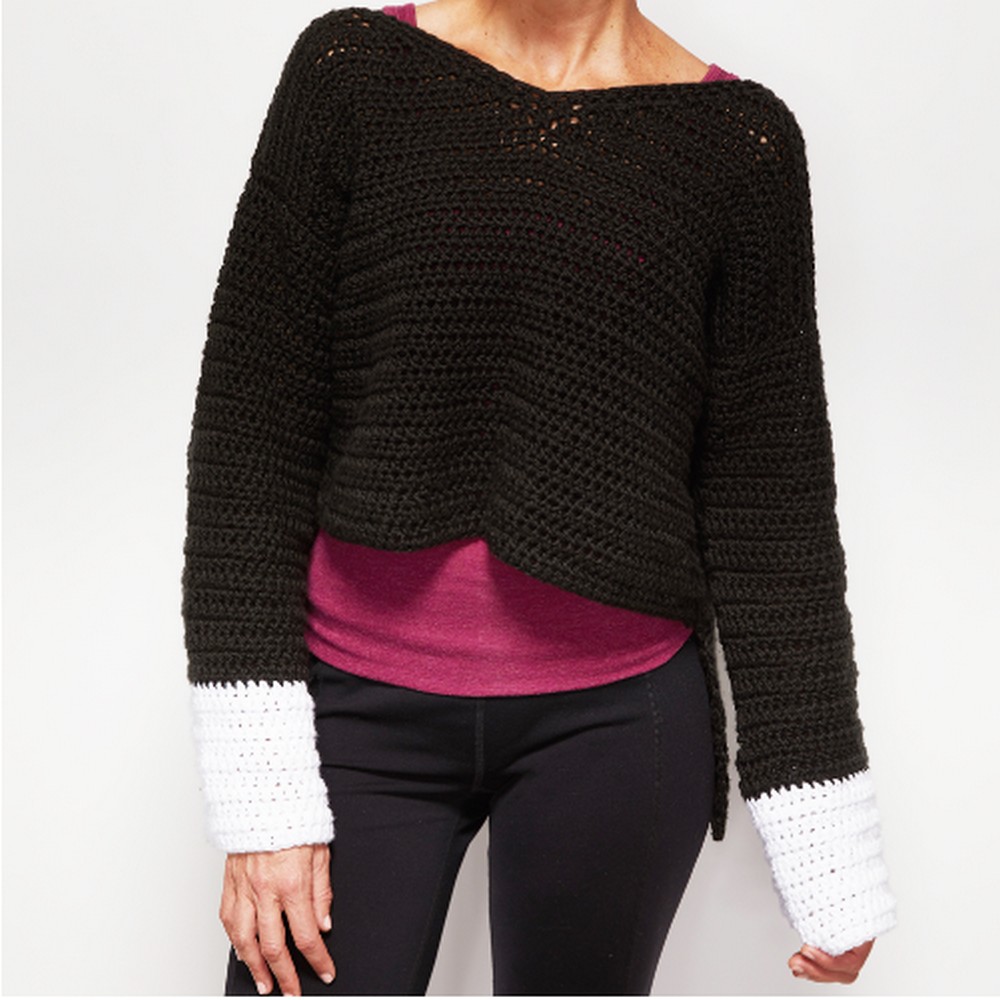 Crochet Wide Sleeve Sweater Pattern