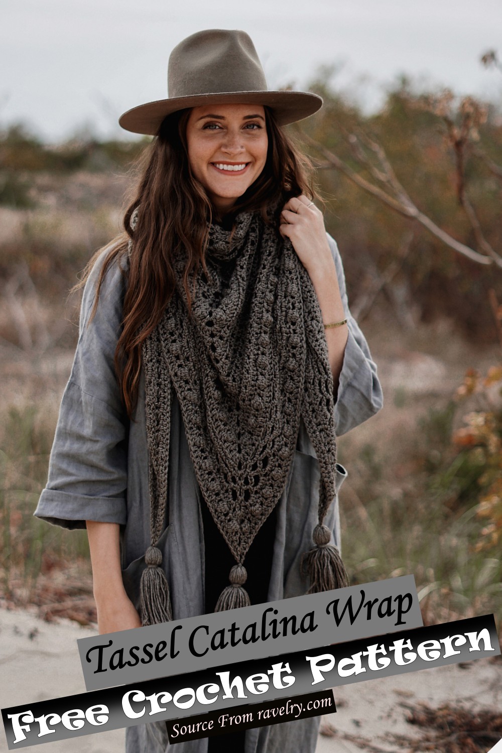 Free Crochet Tassel Catalina Wrap