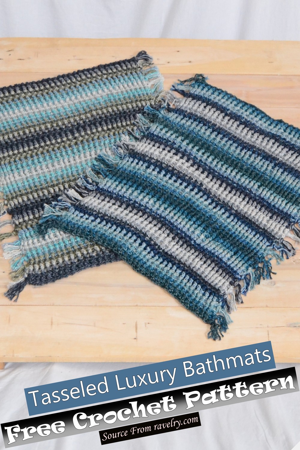 Free Crochet Tasseled Luxury Bathmats