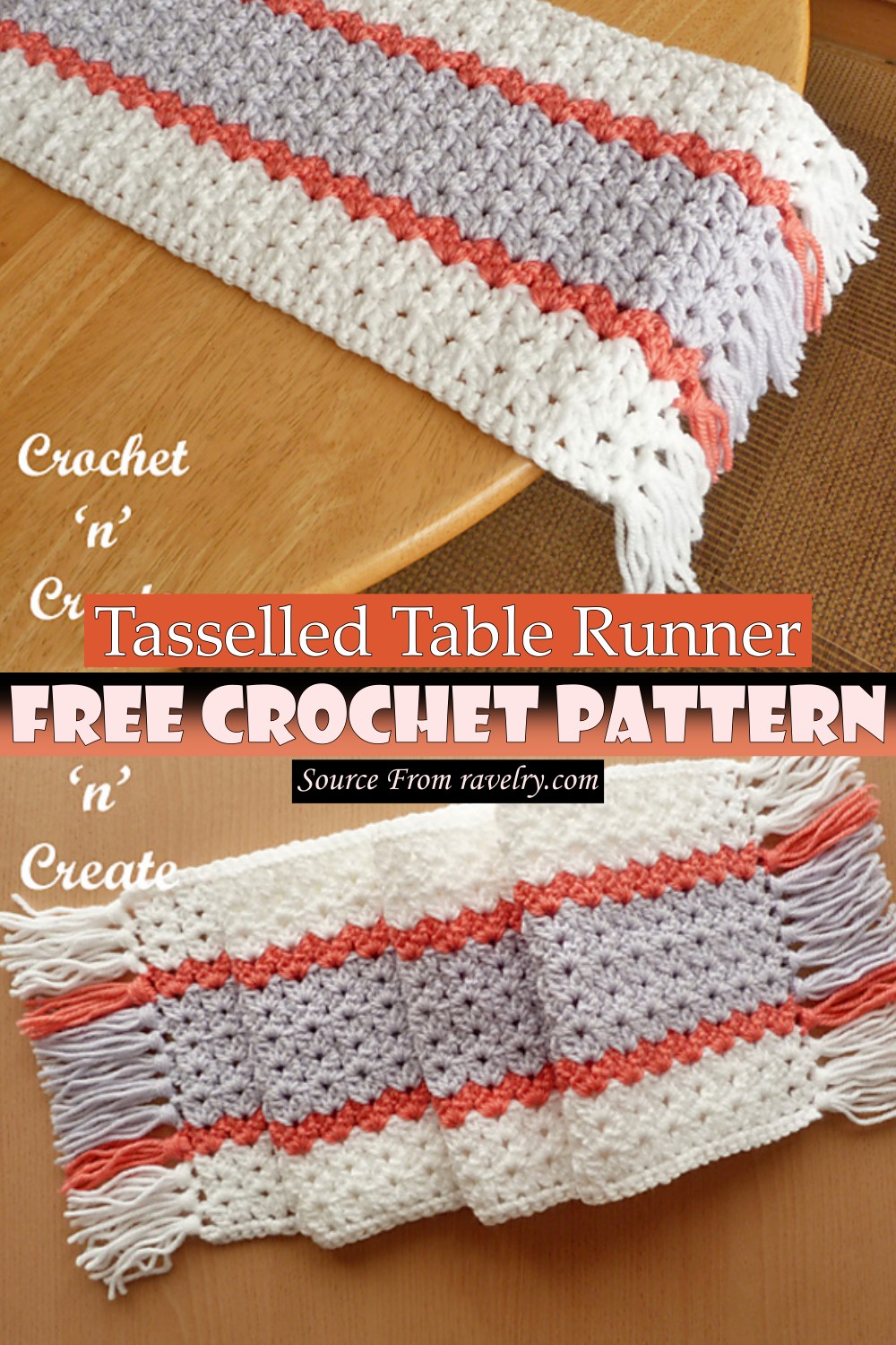 Free Crochet Tasselled Table Runner