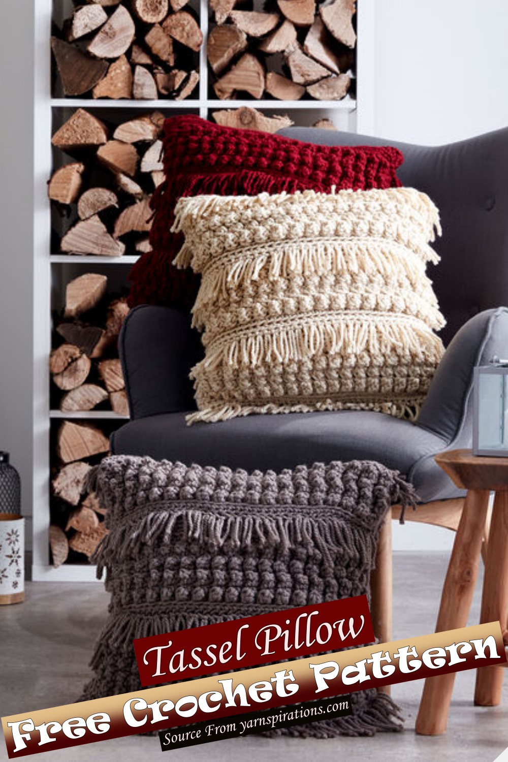 Free Easy Crochet Tassel Pillow Pattern