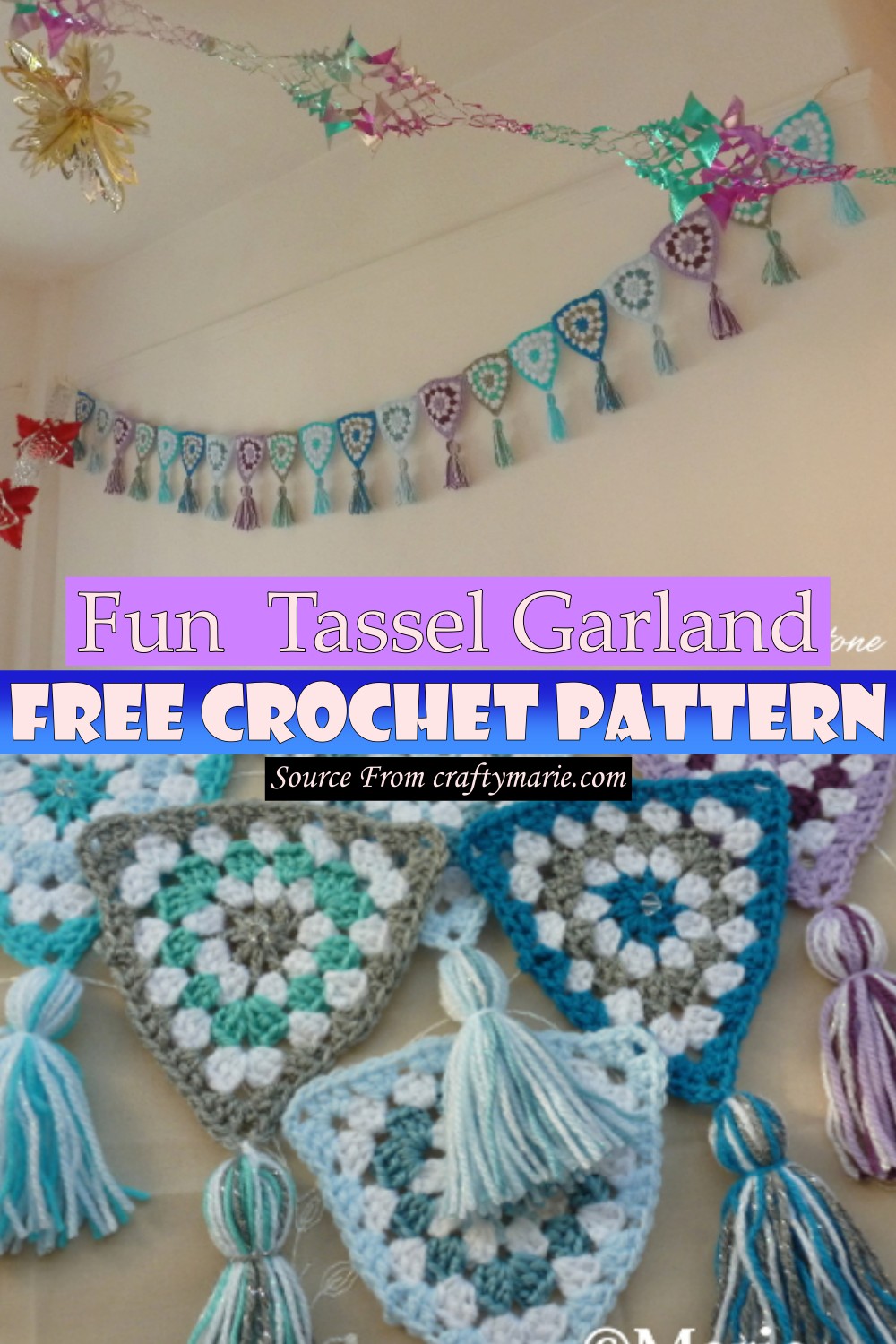 Fun Crochet Tassel Garland