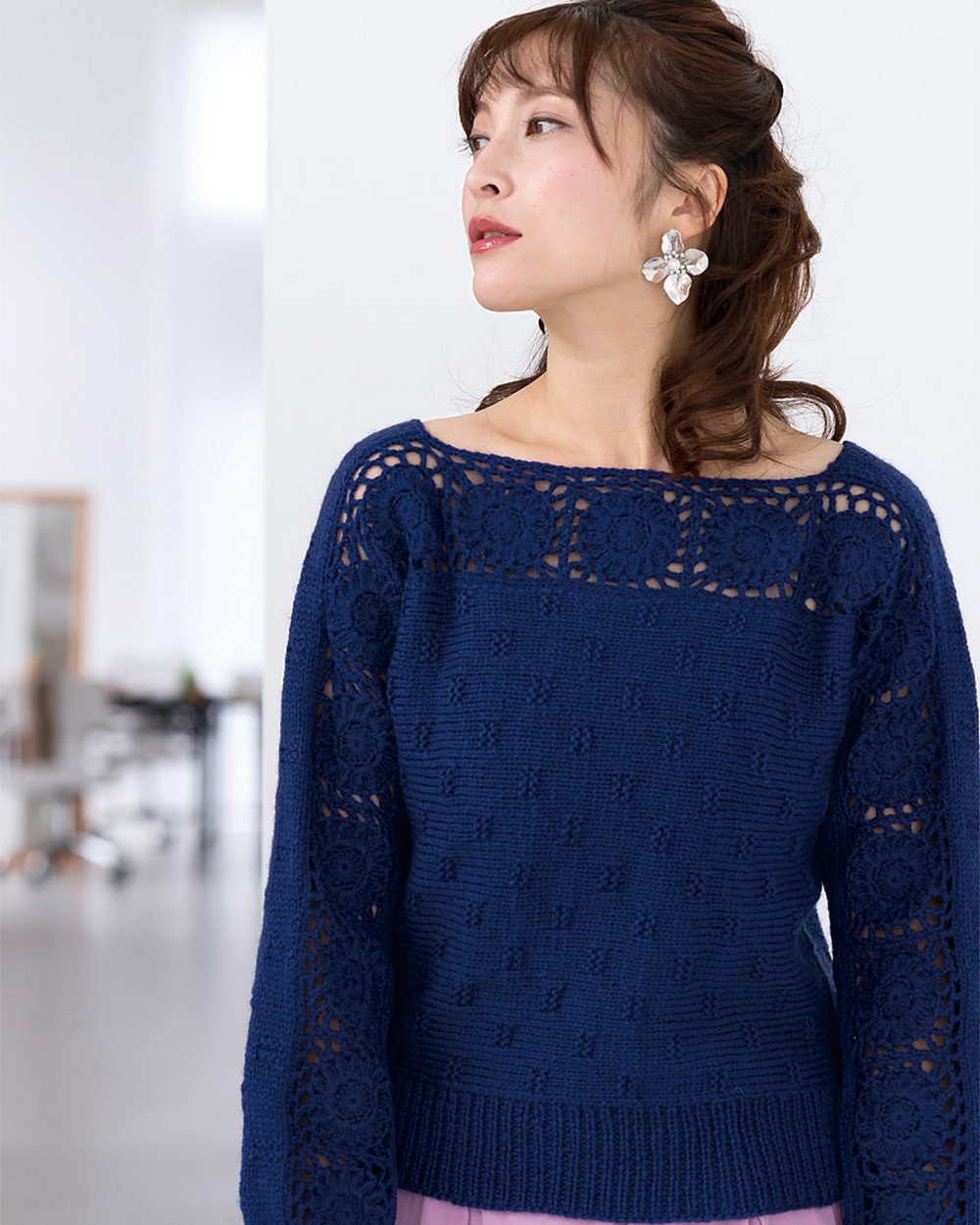 Motif Sweater Free Crochet Pattern