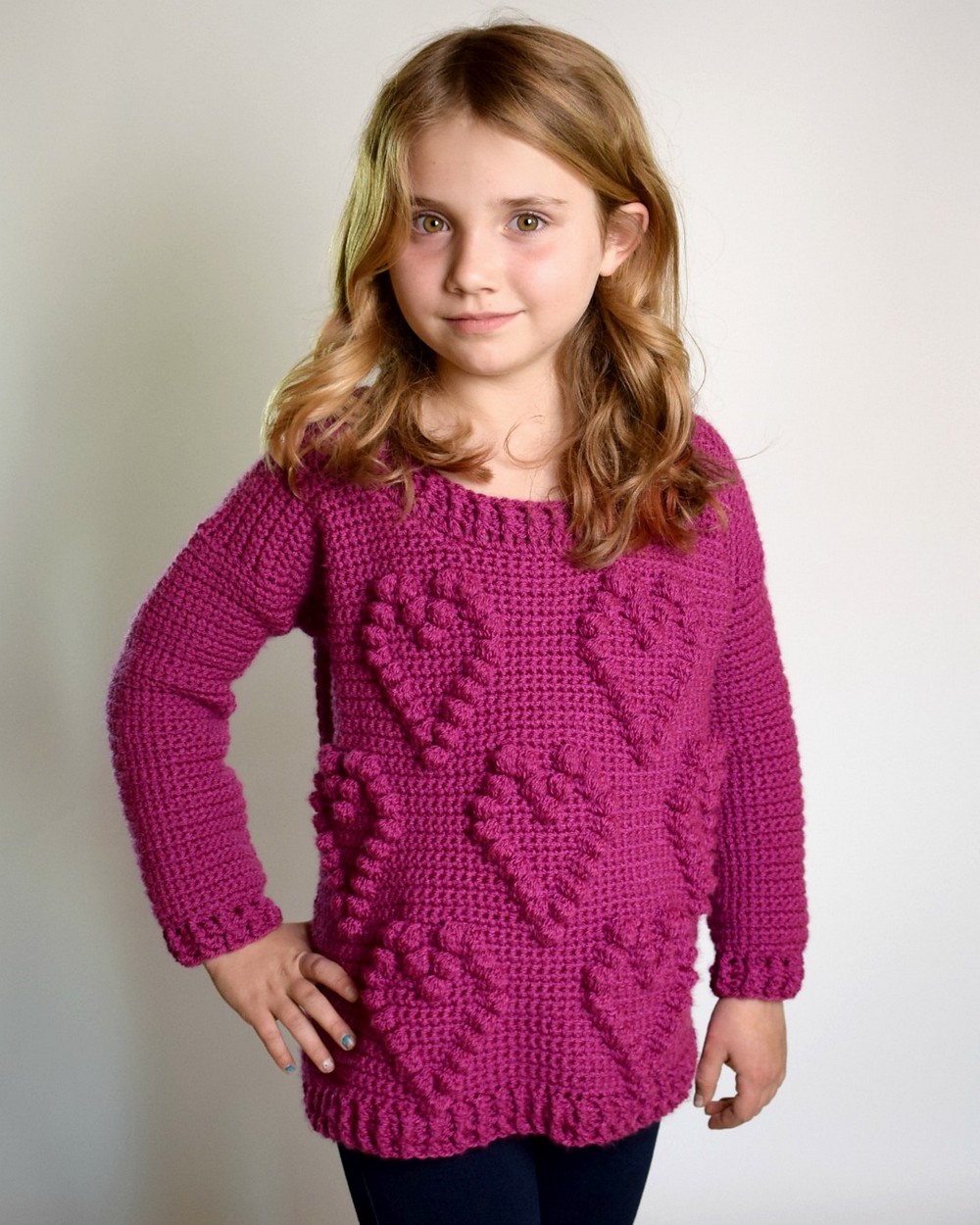 Sweetheart Free Crochet Sweater Pattern