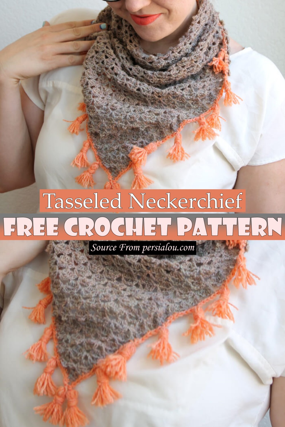 Tasseled Crochet Neckerchief Pattern