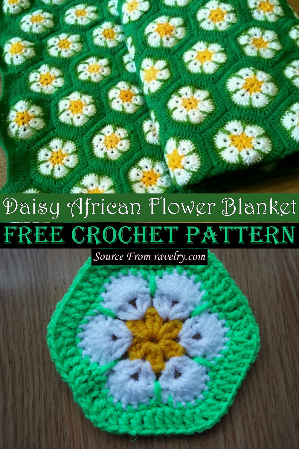 Crochet Daisy African Flower Blanket Patterns