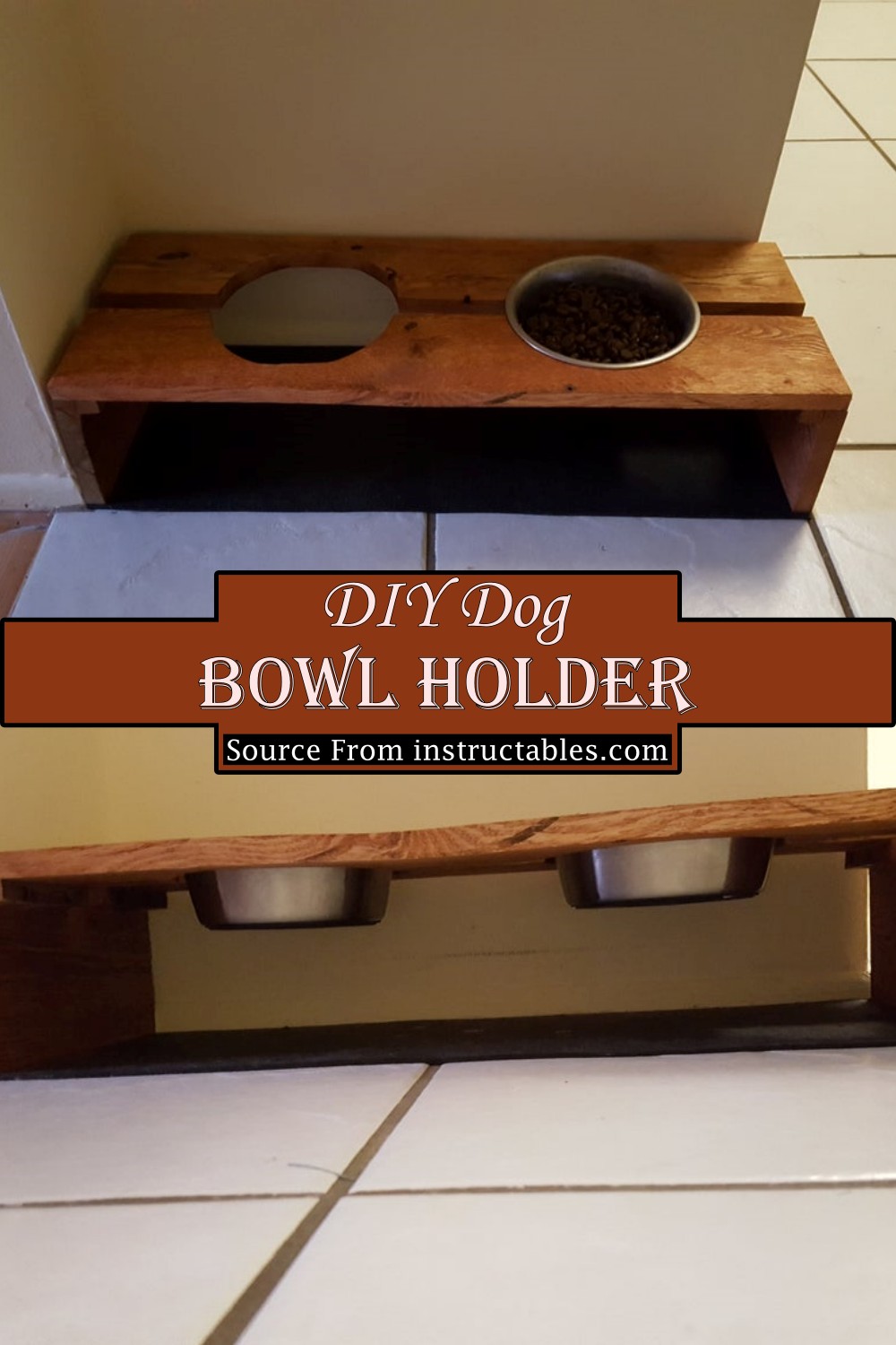 DIY Dog Bowl Holder