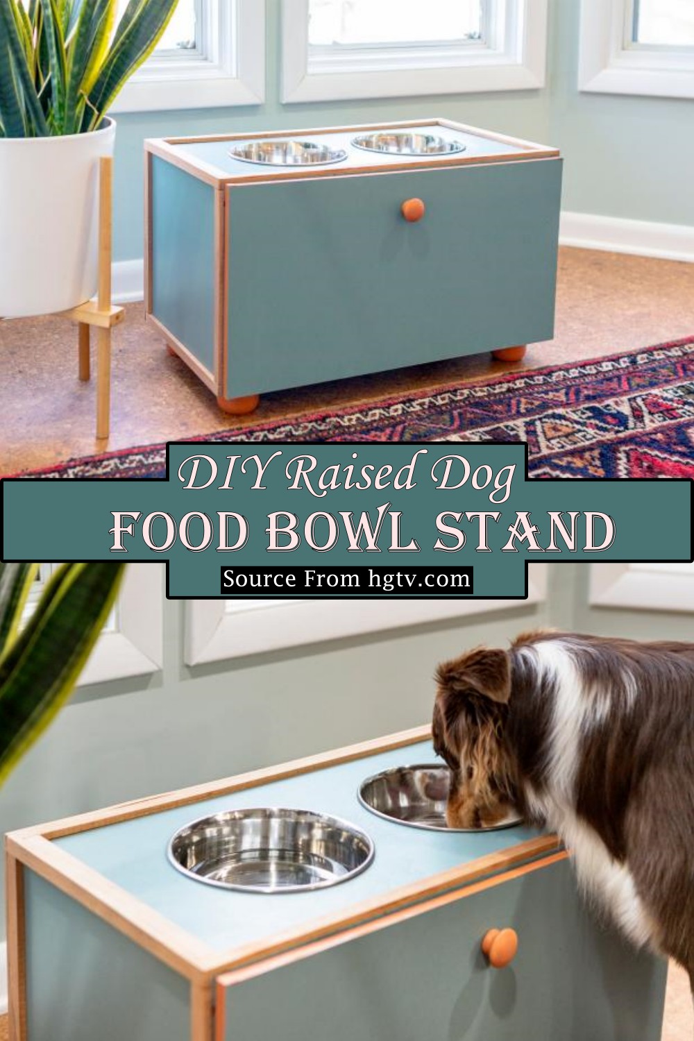 DIY Raised Dog Food Bowl Stand