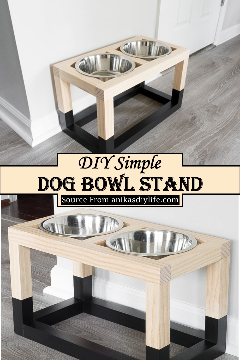 DIY Simple Dog Bowl Stand