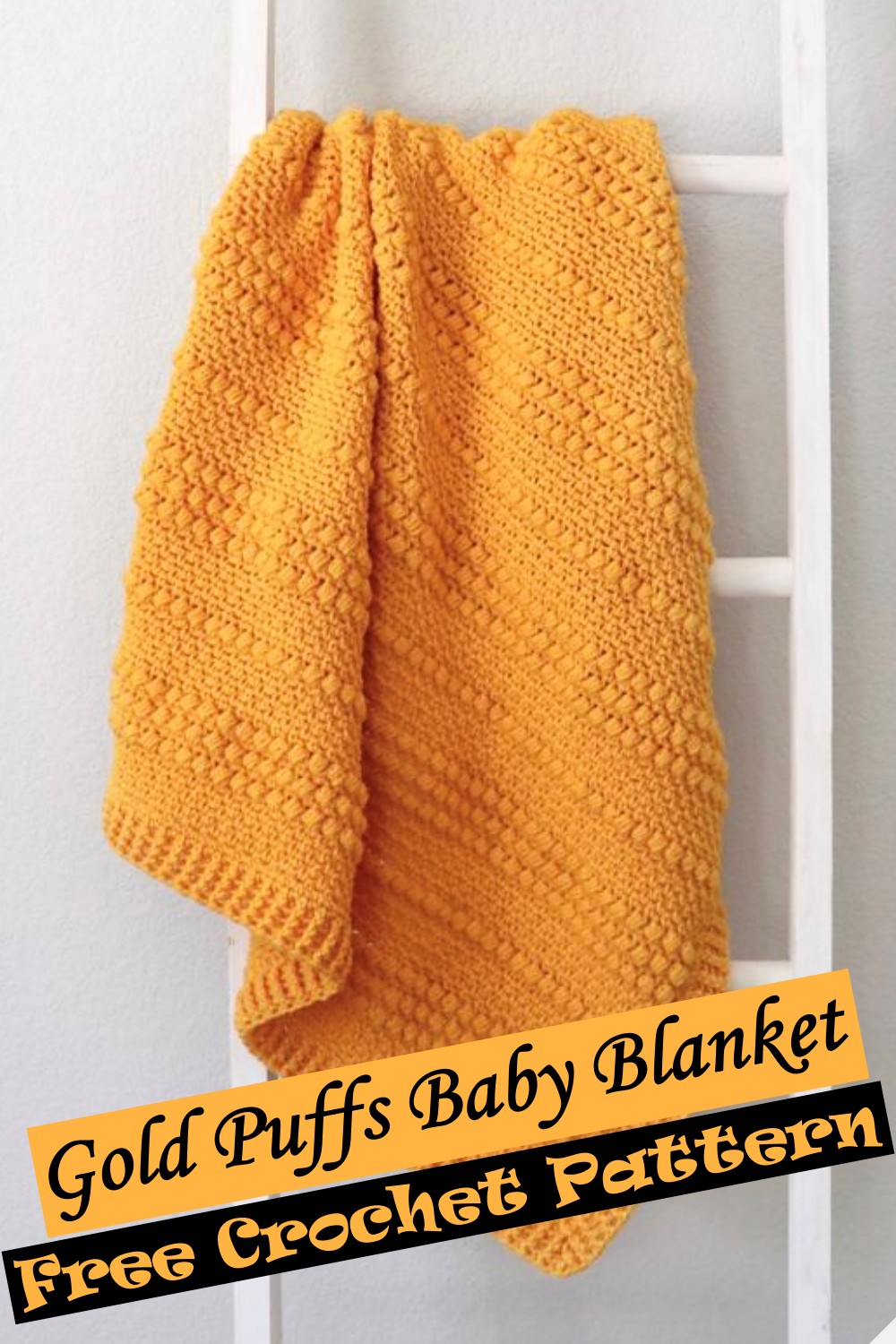 Gold Puffs Baby Blanket