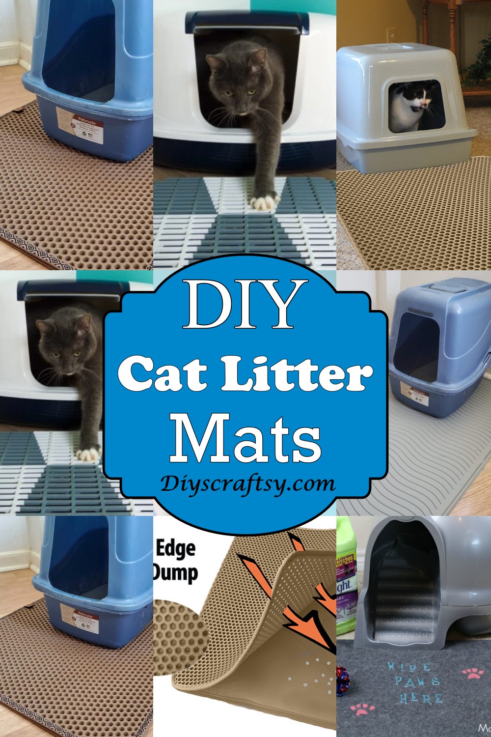 7 DIY Cat Litter Mats DIYsCraftsy
