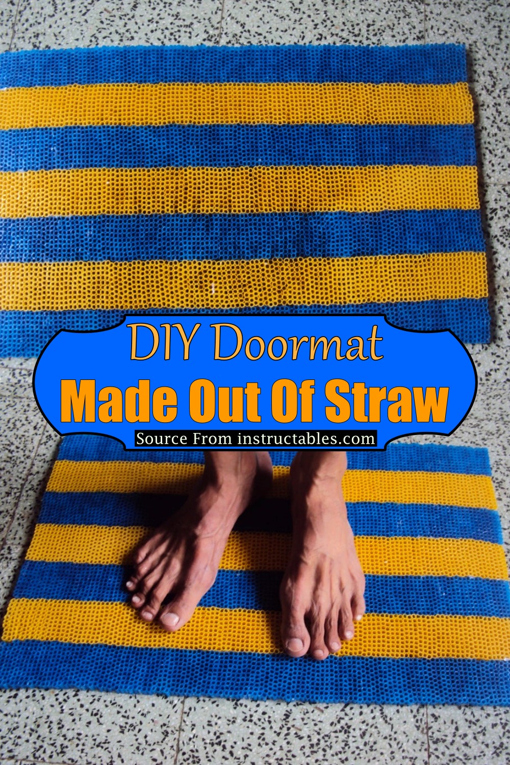 DIY Doormat Made Out Of Straw