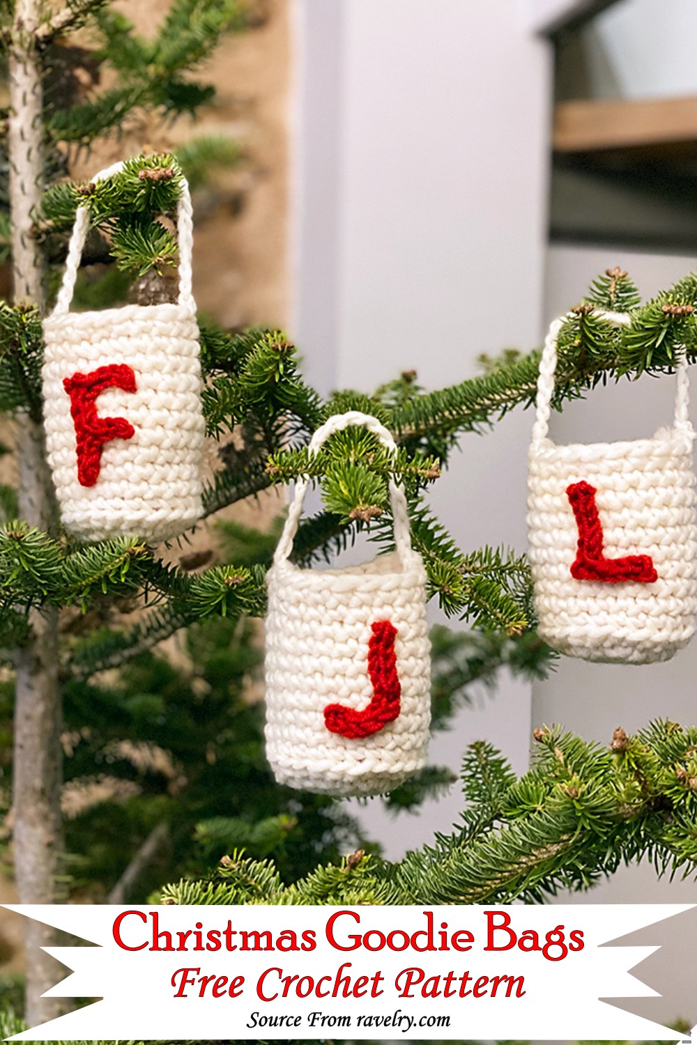 Crochet Christmas Goodie Bags Pattern