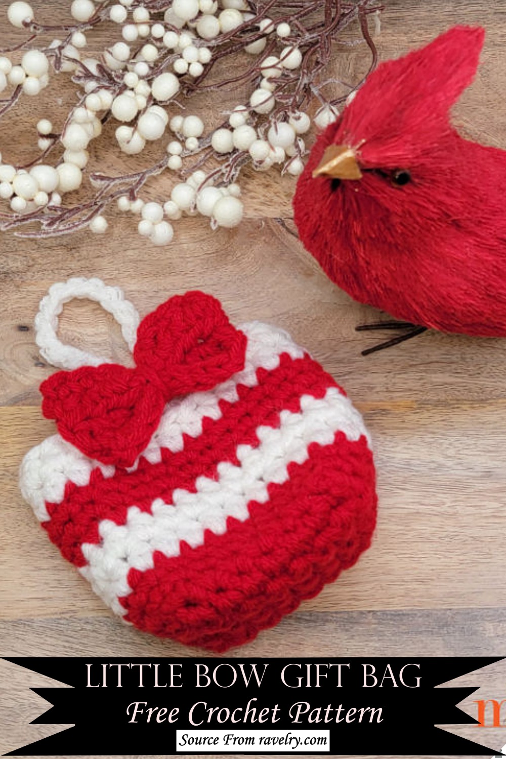 Crochet Little Bow Gift Bag Pattern