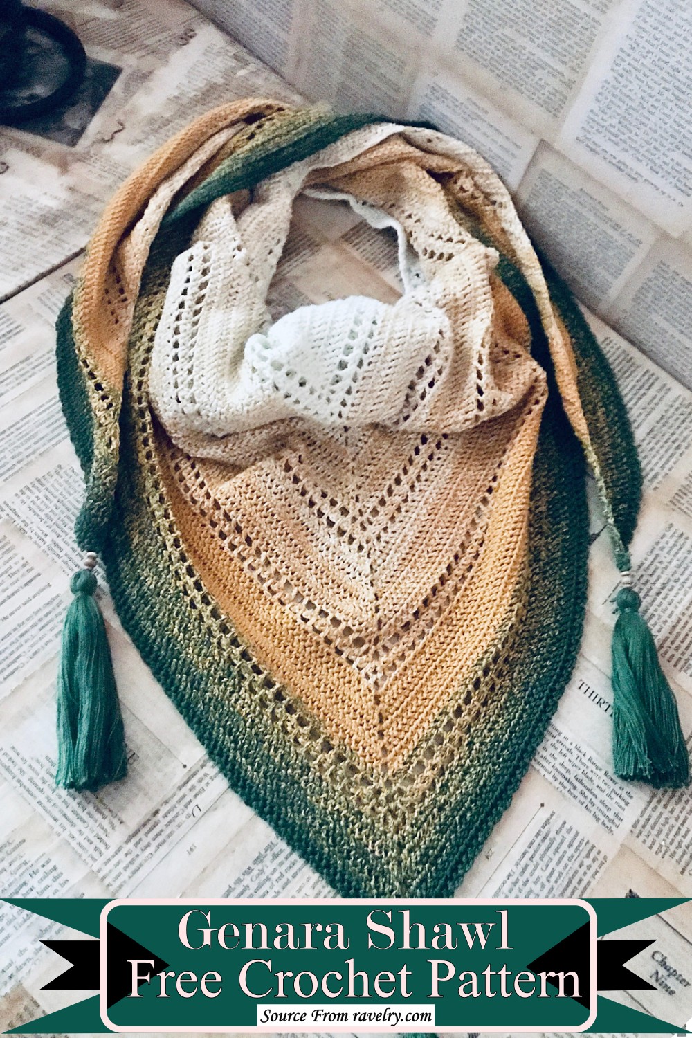 Genara Shawl Free Crochet Pattern