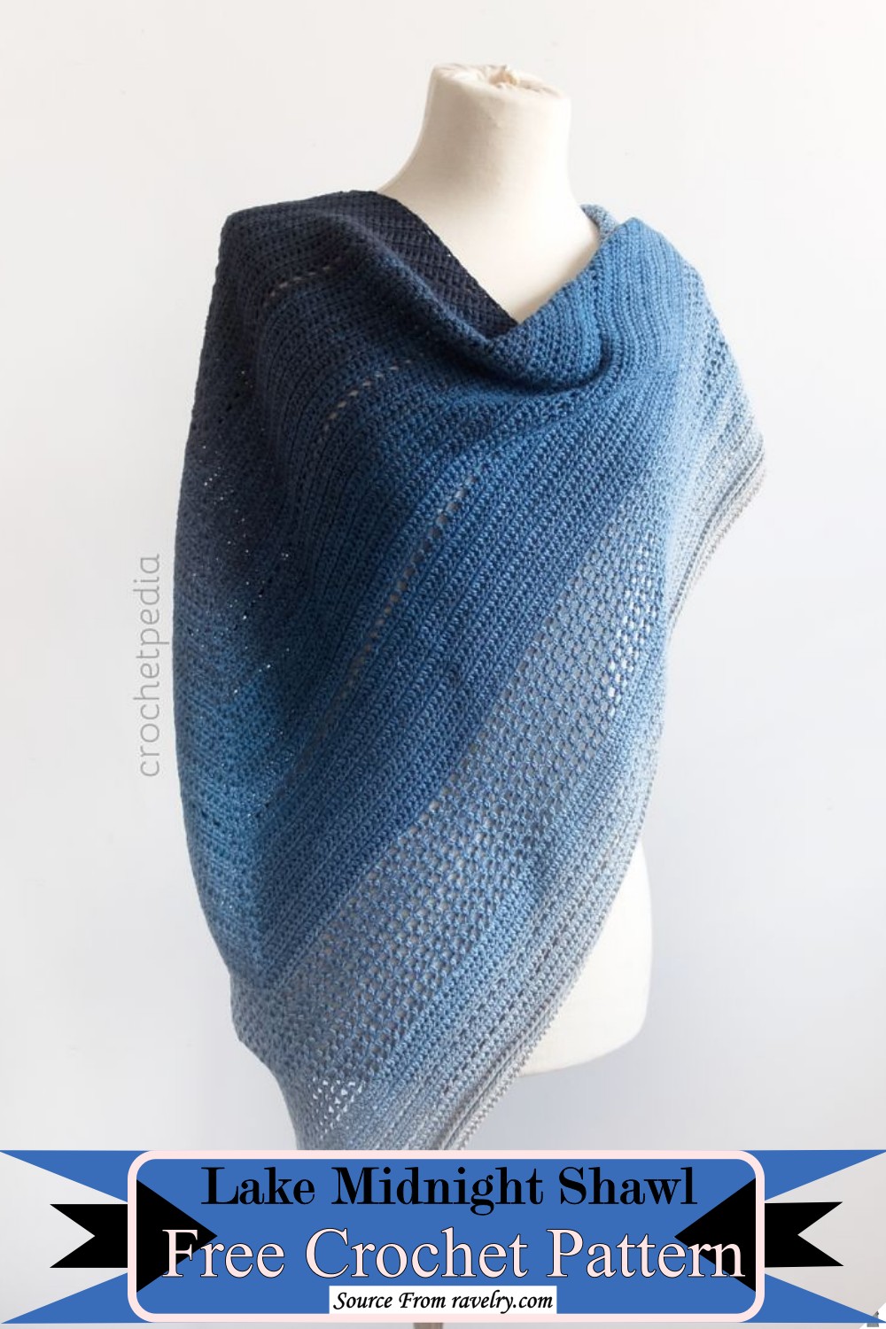 Lake Midnight Shawl Free Crochet Pattern