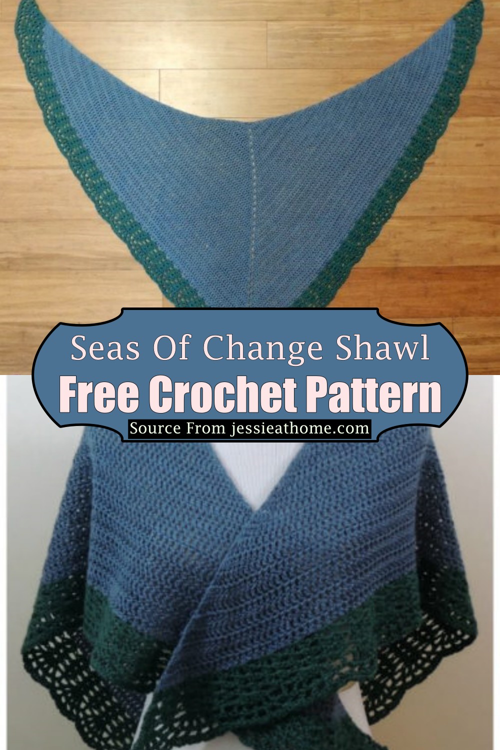 Seas Of Change Shawl Free Crochet Pattern
