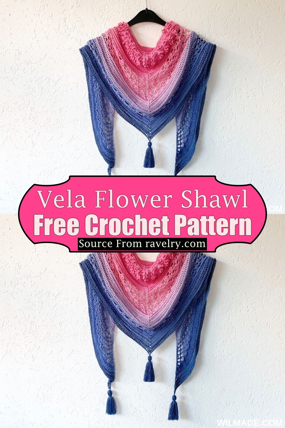 Vela Flower Shawl Free Crochet Pattern