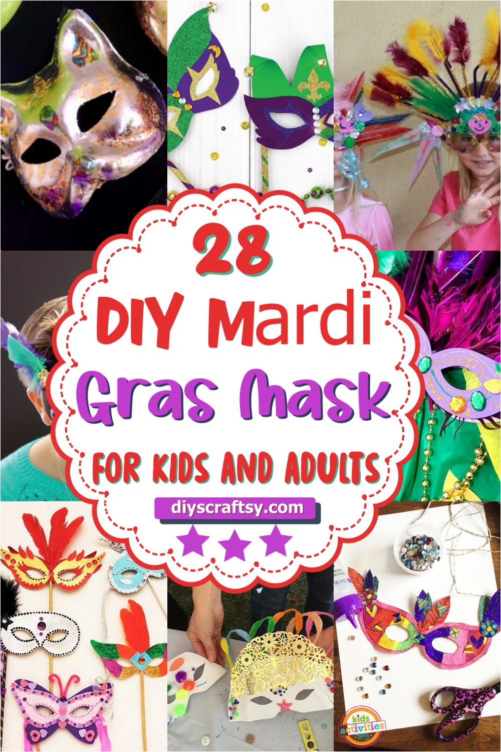 28 DIY Mardi Gras Mask For Kids And Adults