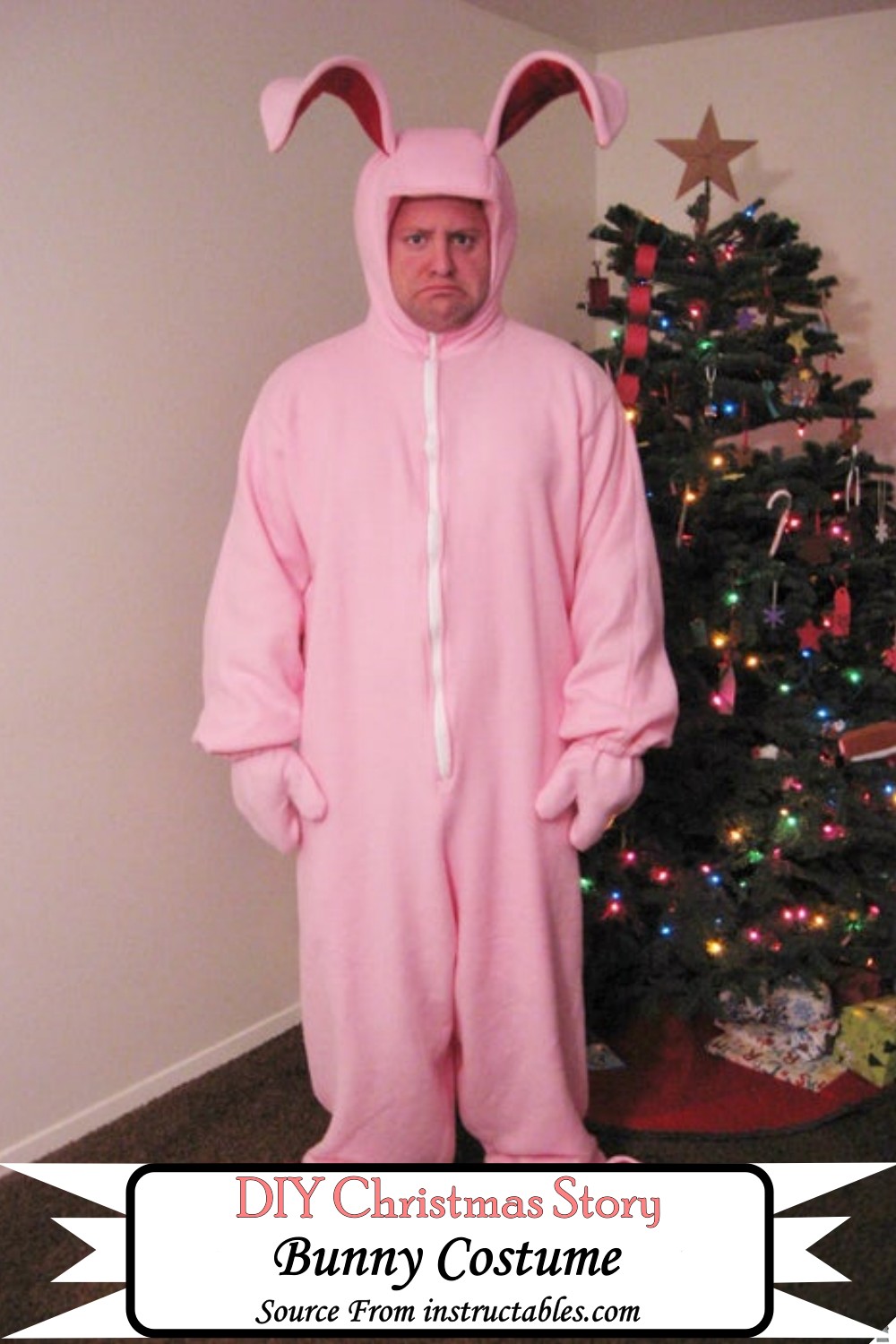 DIY Christmas Story Bunny Costume