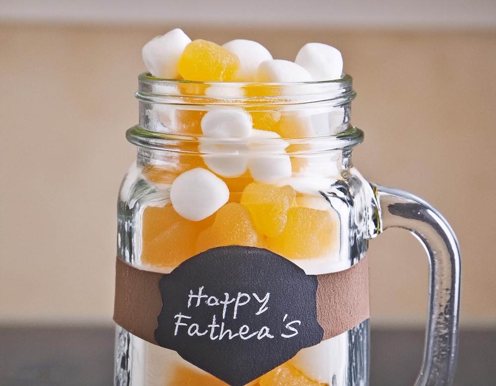 Handmade Fathers Day Gift Candy Beer Mug