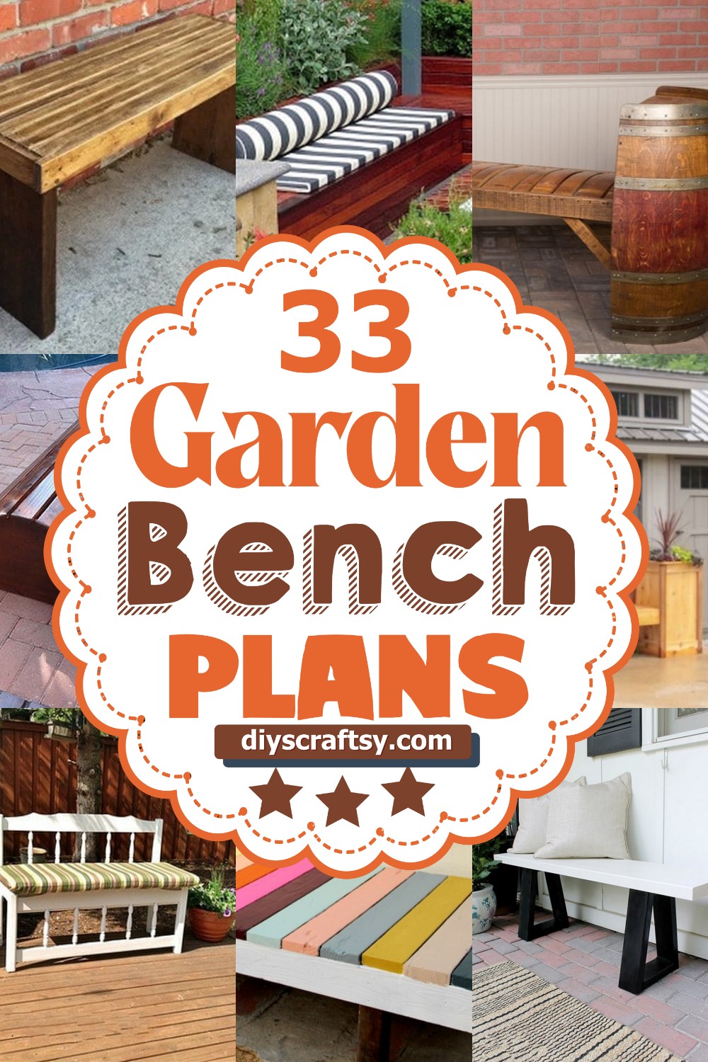 33 Homemade Garden Bench Plans You Can DIY Easily