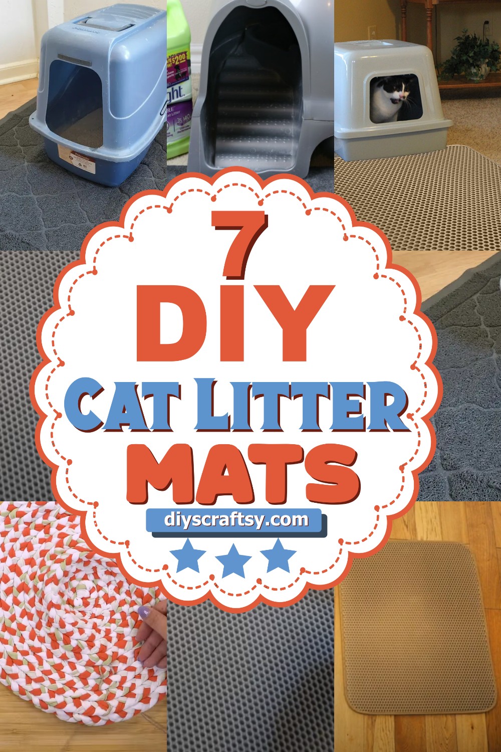 7 DIY Cat Litter Mats