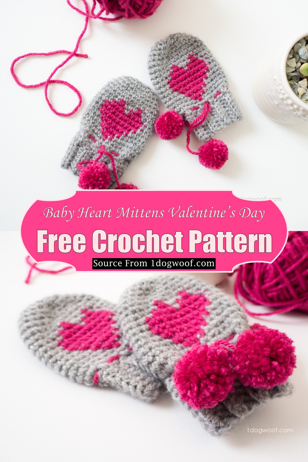 Baby Heart Mittens Valentine’s Day