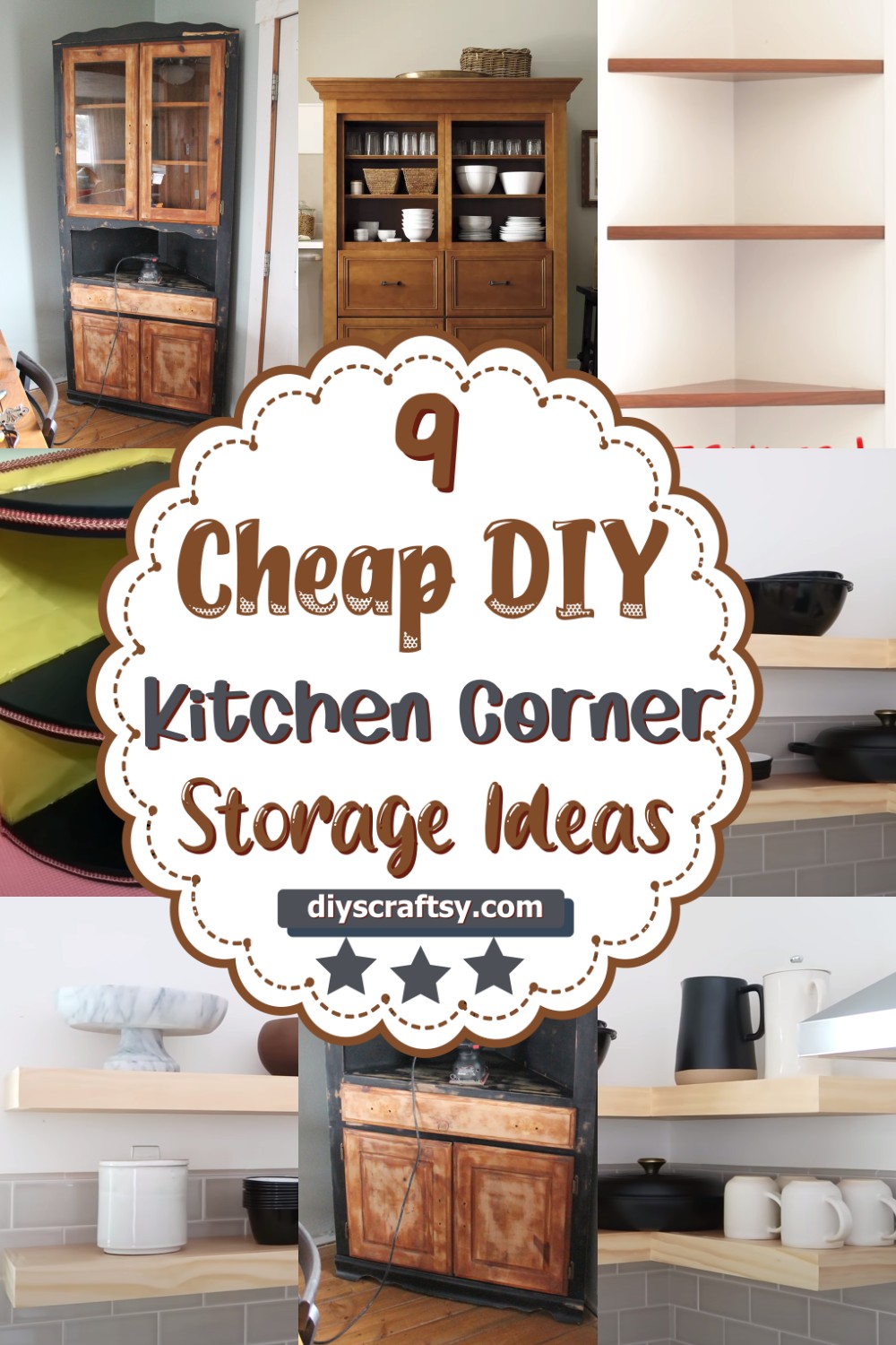 Cheap DIY Kitchen Corner Storage Ideas