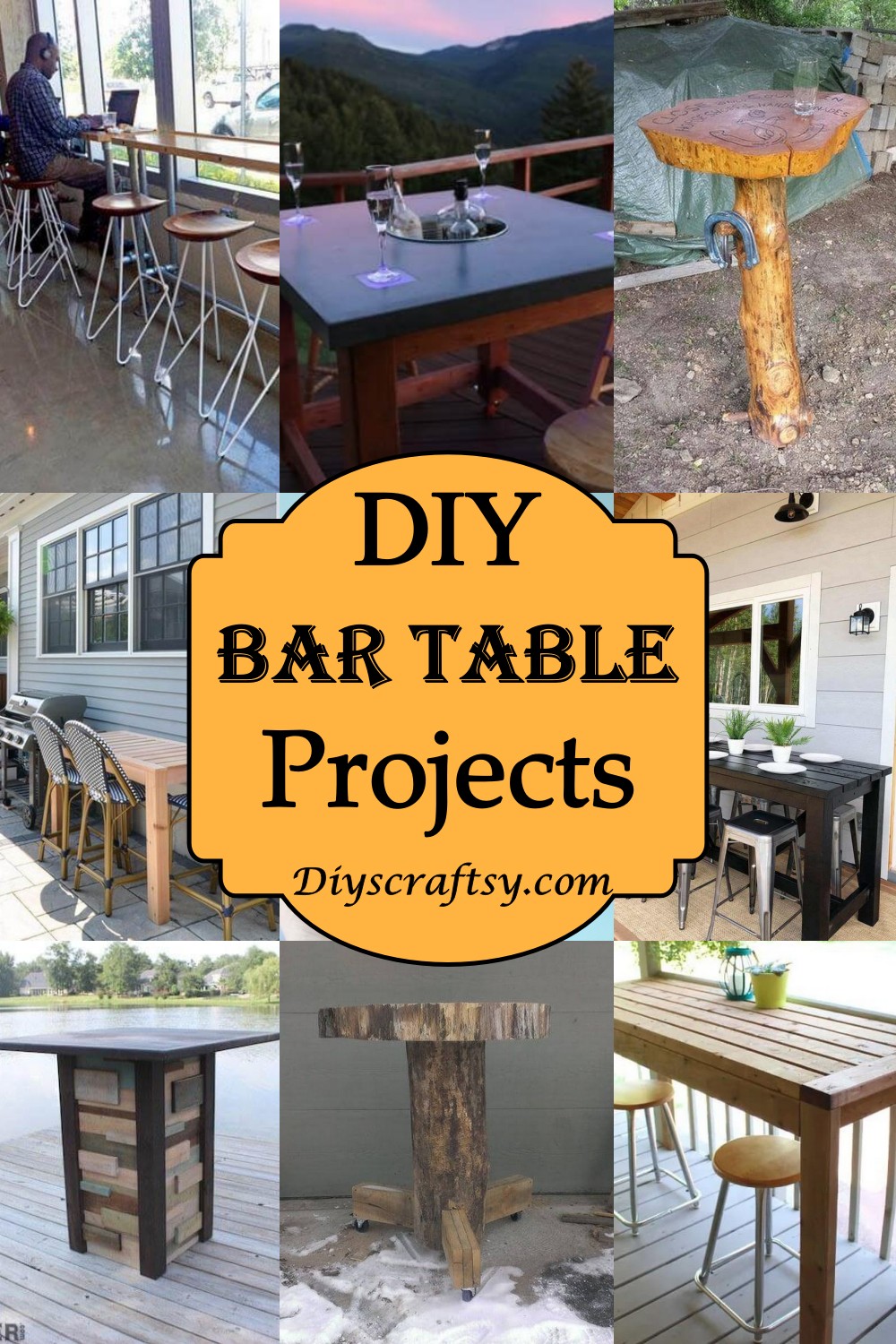 40 DIY Bar Table Ideas & Plans You Can Build Easily DIYsCraftsy