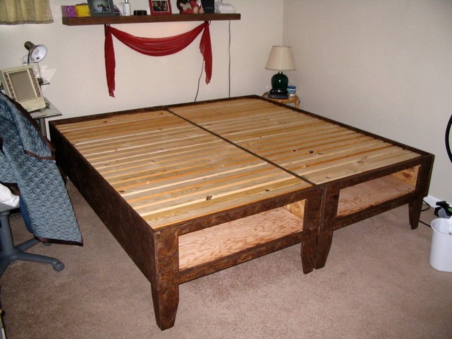 DIY Bed With Storage 1