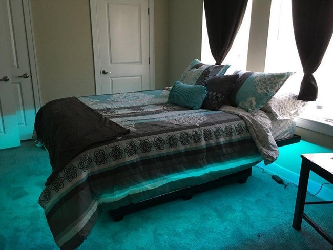 DIY Floating Bed With LED Lights