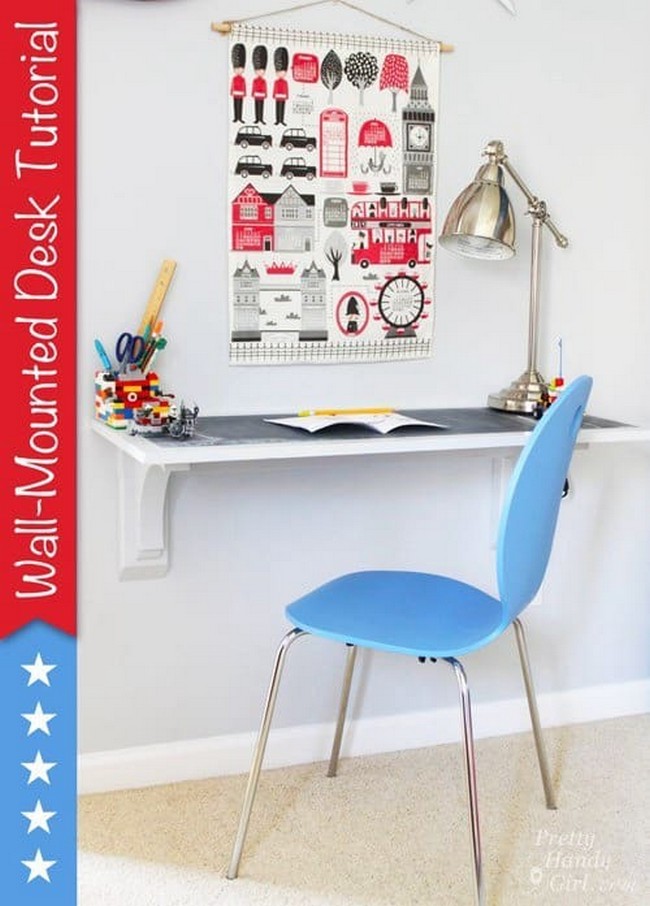 DIY Floating Desk for Homework