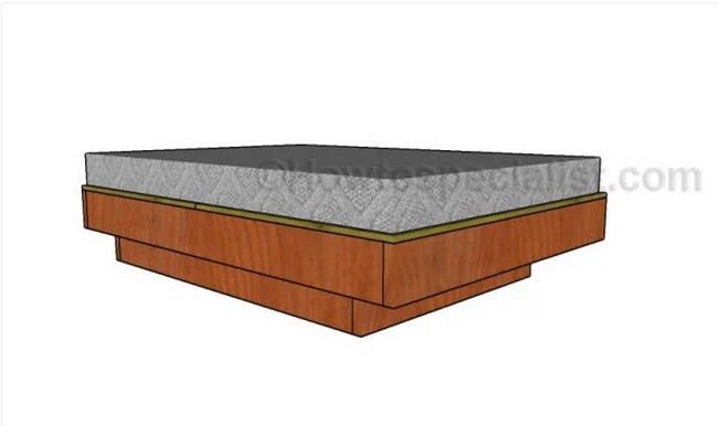 DIY Full Size Floating Bed Plan