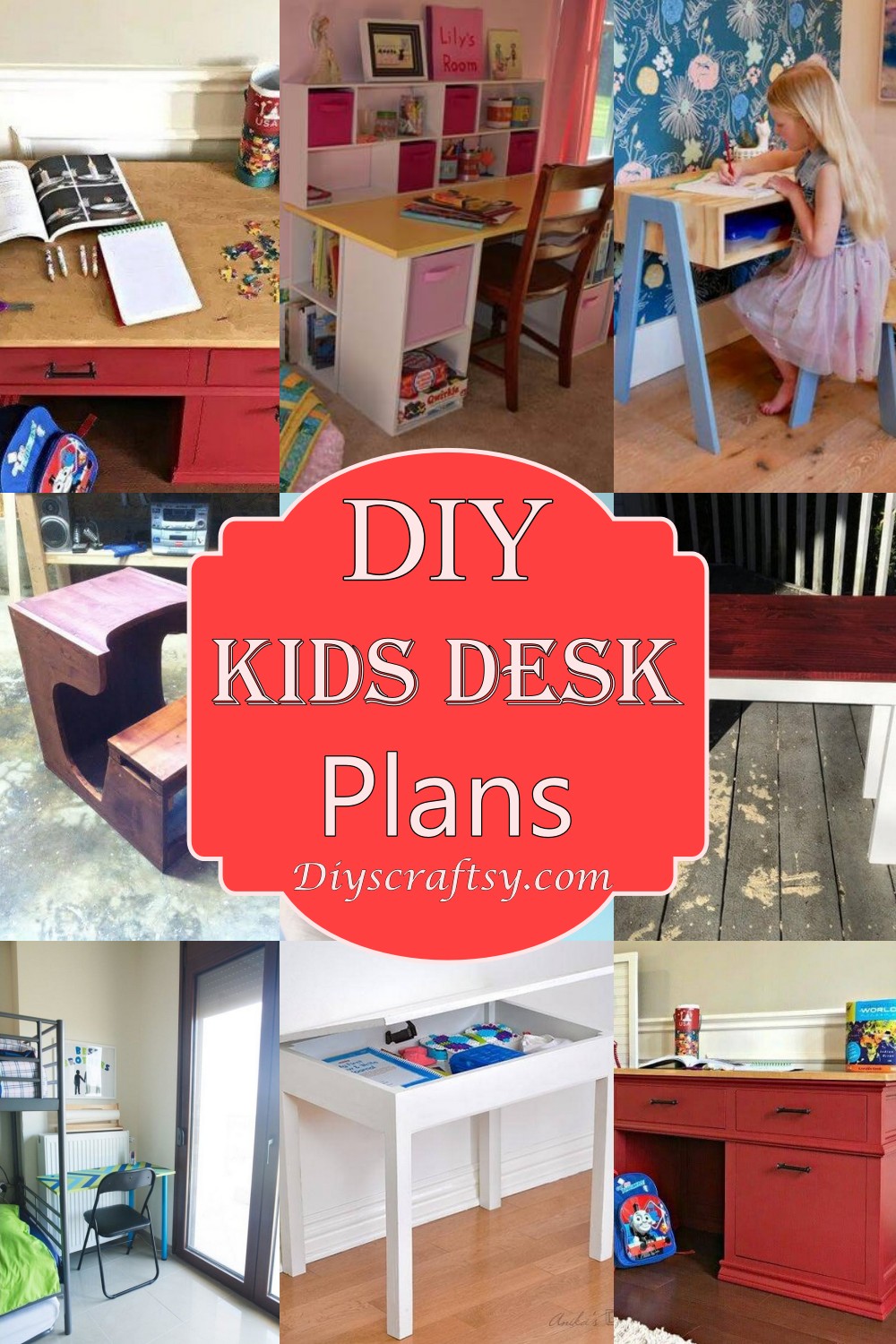 30 DIY Kids Desk Plans You Can Build Easily DIYsCraftsy