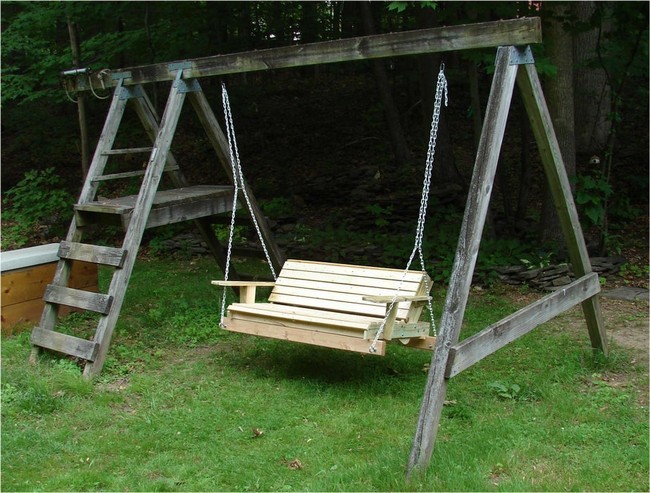 DIY Make An Old Swingset Into A Two Person Hanging Swing