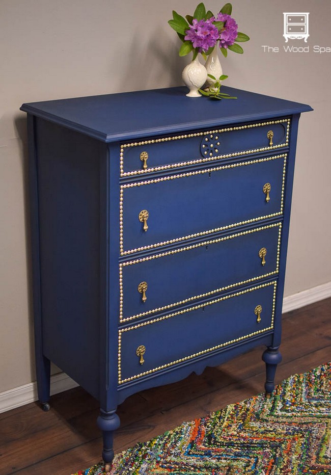 DIY Nail Head Trim Dresser
