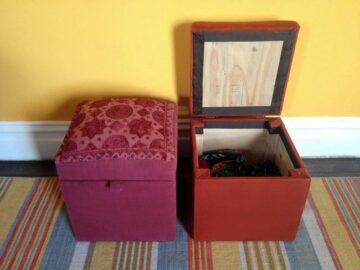 View of 27 DIY Storage Ottoman Ideas You Can Make Easily - DIYsCraftsy